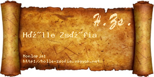 Hölle Zsófia névjegykártya