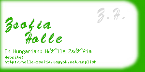 zsofia holle business card